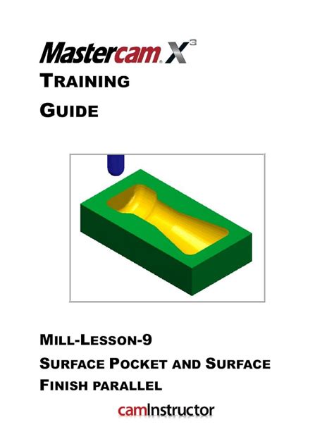 Read Mastercam Traning Guidemill Lesson 9 