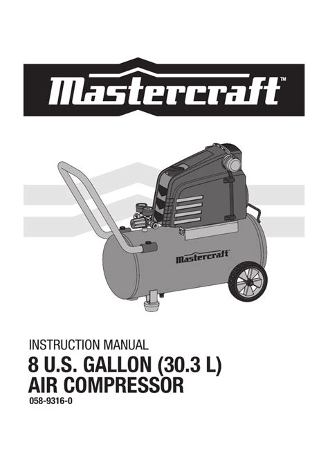 Read Mastercraft Air Compressor Manual File Type Pdf 