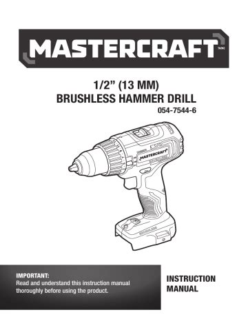 Full Download Mastercraft Cordless Drill Manual File Type Pdf 