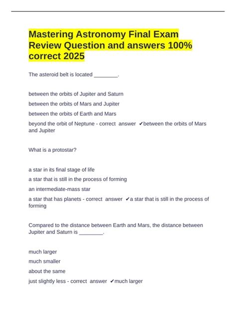 mastering astronomy answers