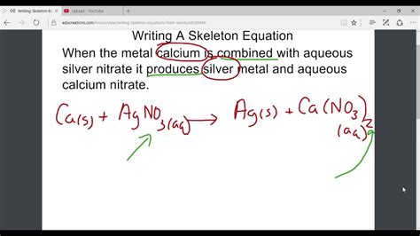 Mastering Chemistry Writing Skeleton Equations With Examples Writing Skeleton Equations - Writing Skeleton Equations