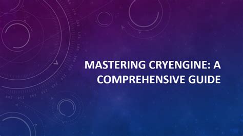 Mastering Cryengine