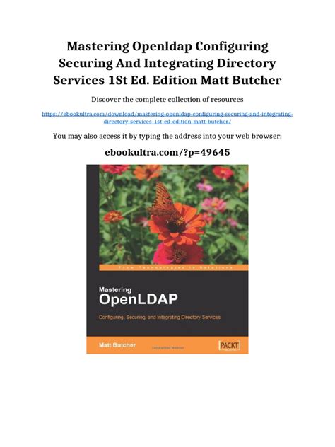 Mastering Openldap Configuring Securing And Integrating Directory Services