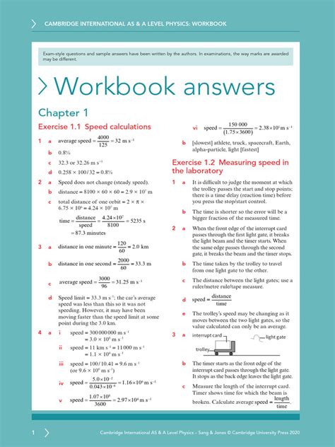 Mastering Physics Workbook Answers