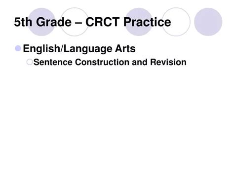 Mastering The Crct Grade 5 Science