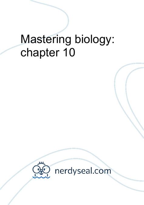 Download Mastering Biology Answers Chapter 10 