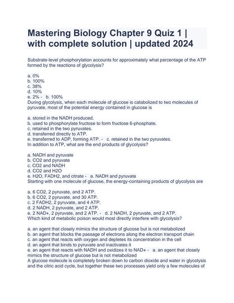 Download Mastering Biology Answers Chapter 4 