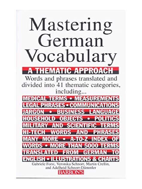 Read Mastering German Vocabulary A Thematic Approach Mastering Vocabulary Series Pdf 