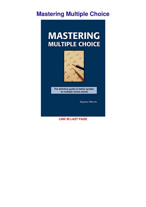 Read Mastering Multiple Choice 