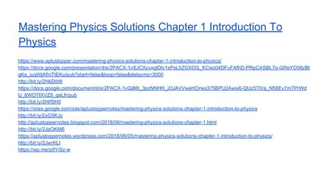 Full Download Mastering Physics Solution Chapter 