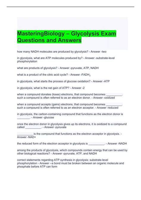 masteringbiology test answers