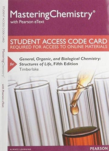 Download Masteringchemistry With Pearson Etext Standalone Access Card For Chemistry An Introduction To General Organic Biological Chemistry 12Th Edition 