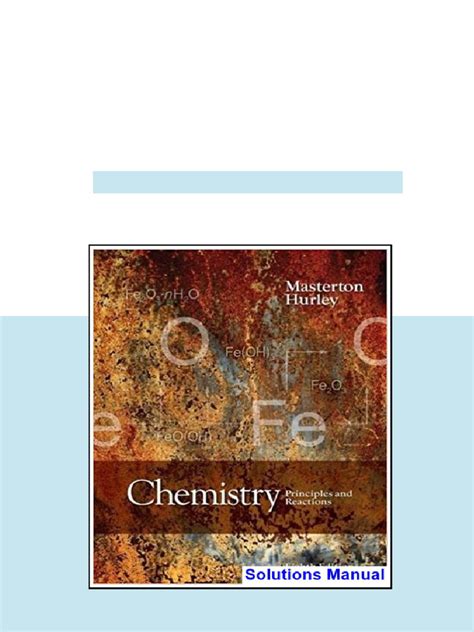 Masterton Chemistry 7th Solution