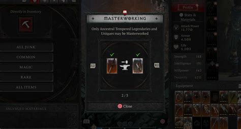 Masterworking Diablo 4