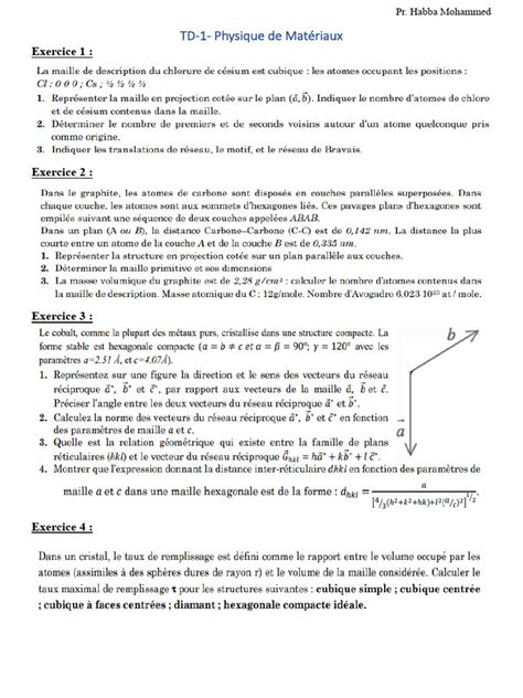 mata c riaux 4e a c d t1 propria c ta c s applica