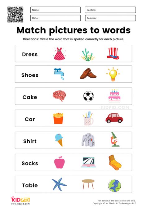 Match The Picture With The Word   Learn Spanish Vocabulary - Match The Picture With The Word