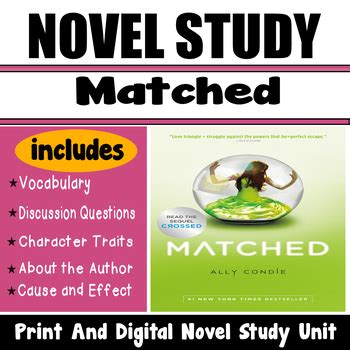 matched novel study guide