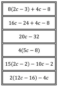 Matching Equivalent Expressions Teaching Resources Tpt Matching Equivalent Expressions Worksheet - Matching Equivalent Expressions Worksheet