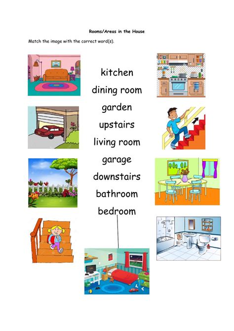 Matching Game Parts Of A House Worksheet Splashlearn Part Of The House Worksheet - Part Of The House Worksheet