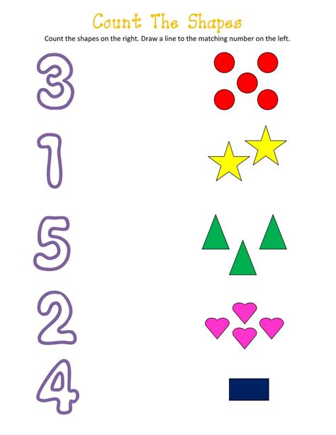 Matching Numbers And Shapes Worksheets Learning Printable 5th Grade Matching Worksheet - 5th Grade Matching Worksheet