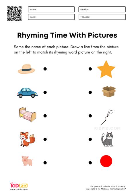 Matching Rhyming Pictures Language Lesson Kindergarten Gmn Match The Rhyming Pictures - Match The Rhyming Pictures