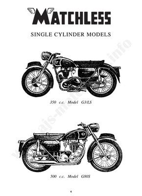 Matchless G80s Workshop Manual