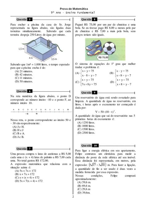 Matematica 9 Ano