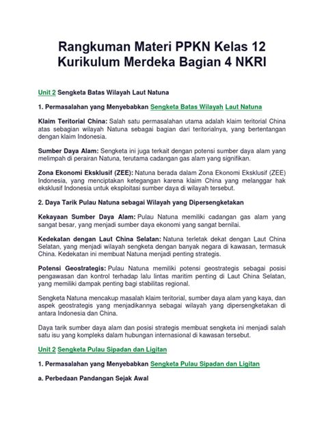Materi Ppkn Kelas 12