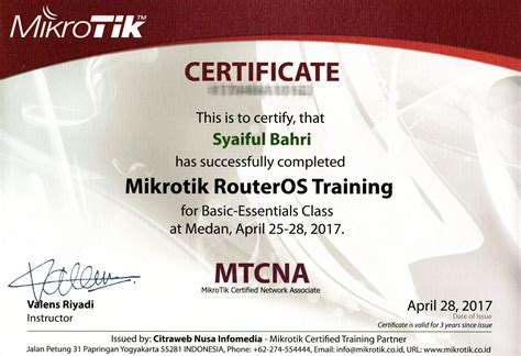 materi ujian sertifikasi mikrotik