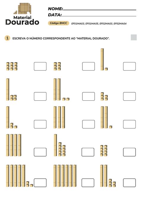 Material Dourado Atividades