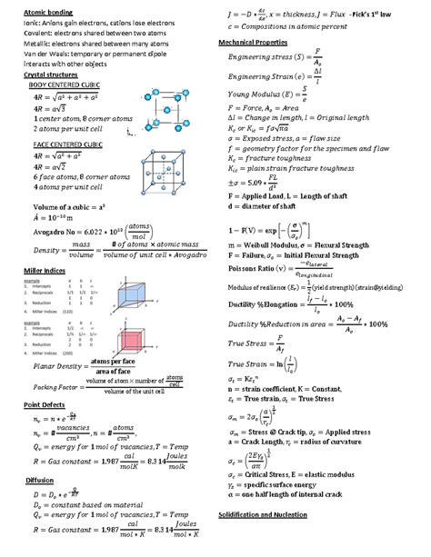 Material Science Final Exam Key