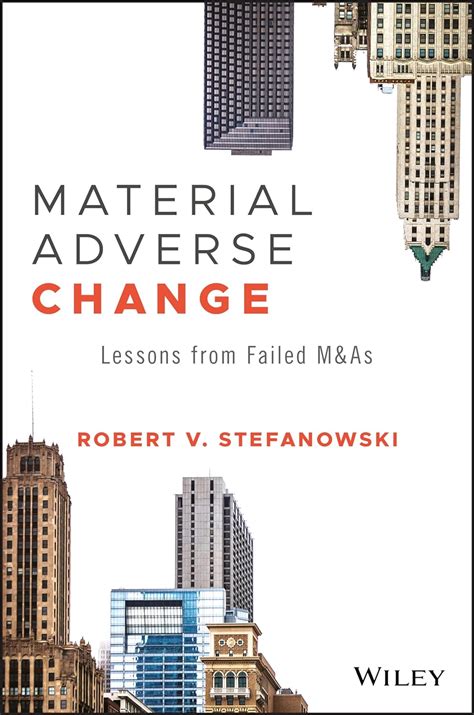 Download Material Adverse Change Lessons From Failed M As Wiley Finance 