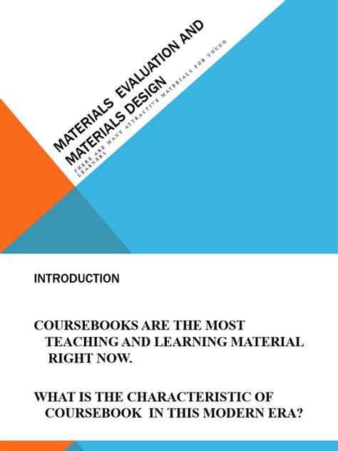 Materials Evaluation And Design For Language Teaching Ian Mcgrath