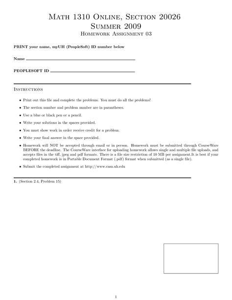 Math 1310 Unit 3 Assignment 2 Applications