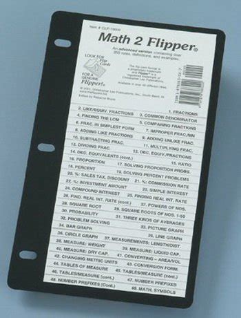 Math 2 Flipper Clp190w Basic Facts Handy Reference Math Flipper - Math Flipper