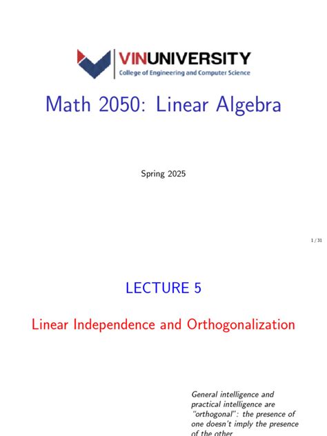 math 2050 linear algebra