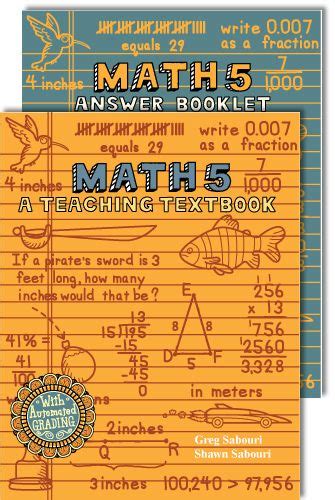 Math 5 A Teaching Textbook And Workbook Answer Key