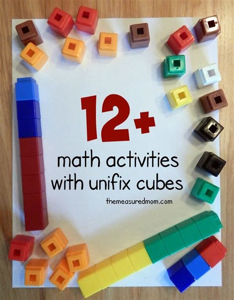 Math Activities With Unifix Cubes The Measured Mom Unifix Cubes Worksheets For Kindergarten - Unifix Cubes Worksheets For Kindergarten