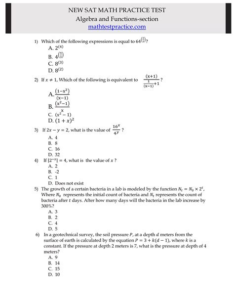 Math Addicts Practice Exam