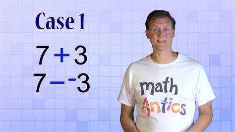 Math Antics Adding Amp Subtracting Integers Youtube Integers Addition And Subtraction - Integers Addition And Subtraction