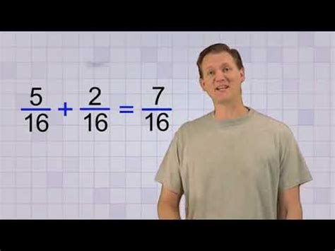 Math Antics Adding And Subtracting Fractions Youtube Subtractiong Fractions - Subtractiong Fractions