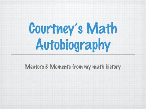 math autobiography hagan