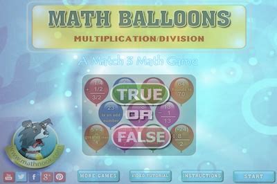 Math Balloons Multiplication Division Oldflashgames Com Math Balloons - Math Balloons