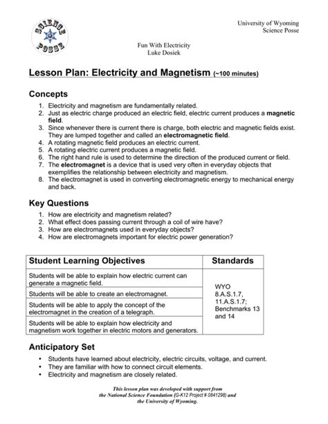 Math Can Be Electrifying Lesson Plan For 6th 9th Grade Math Lesson Plan - 9th Grade Math Lesson Plan
