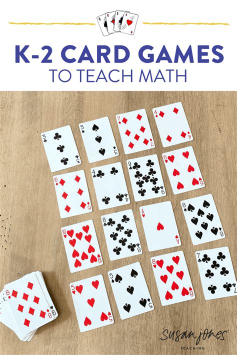 Math Card Games For Kids Susan Jones Teaching Deck Of Cards Math - Deck Of Cards Math