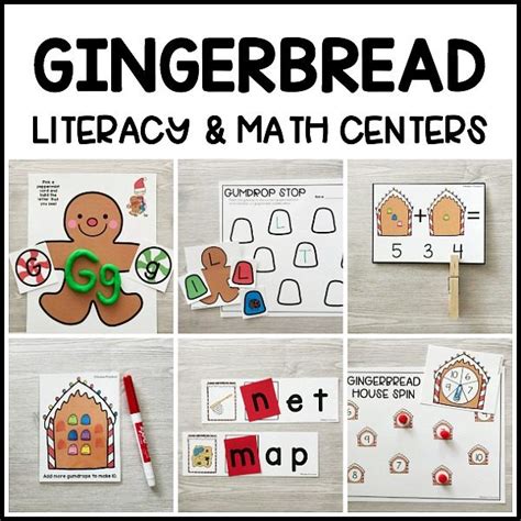 Math Center Preschool   Gingerbread Literacy Amp Math Centers Modern Preschool - Math Center Preschool