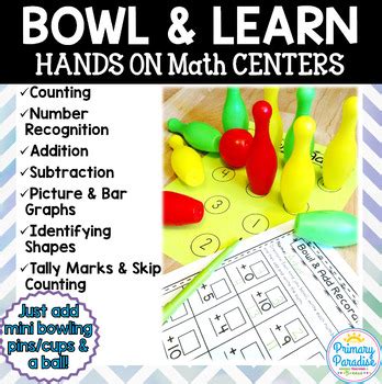 Math Centers Hands On Bowl Amp Learn By Bowling Worksheet For 2nd Grade - Bowling Worksheet For 2nd Grade