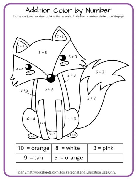 math coloring sheets