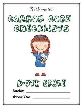 Math Common Core Checklist For K 6 Printables Kindergarten Common Core Standards Checklist - Kindergarten Common Core Standards Checklist