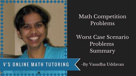 Math Competition Problems Worst Case Scenario Part 1 Math Scenarios - Math Scenarios